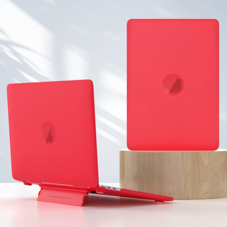 Red Frosted Translucent Protective Case for Macbook Pro 14-Inch with Anti-Scratch and Heat Dissipation Features