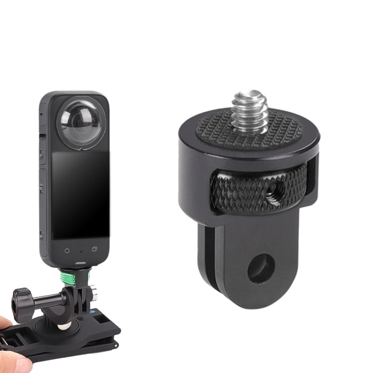 Adjustable Metal Action Camera Adapter with 1/4 inch Screw (Black)