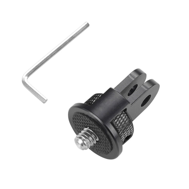 Adjustable Metal Action Camera Adapter with 1/4 inch Screw (Black)