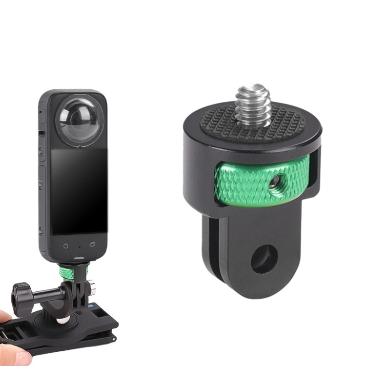 Adjustable Metal Action Camera Adapter with 1/4 inch Screw (Green Black)