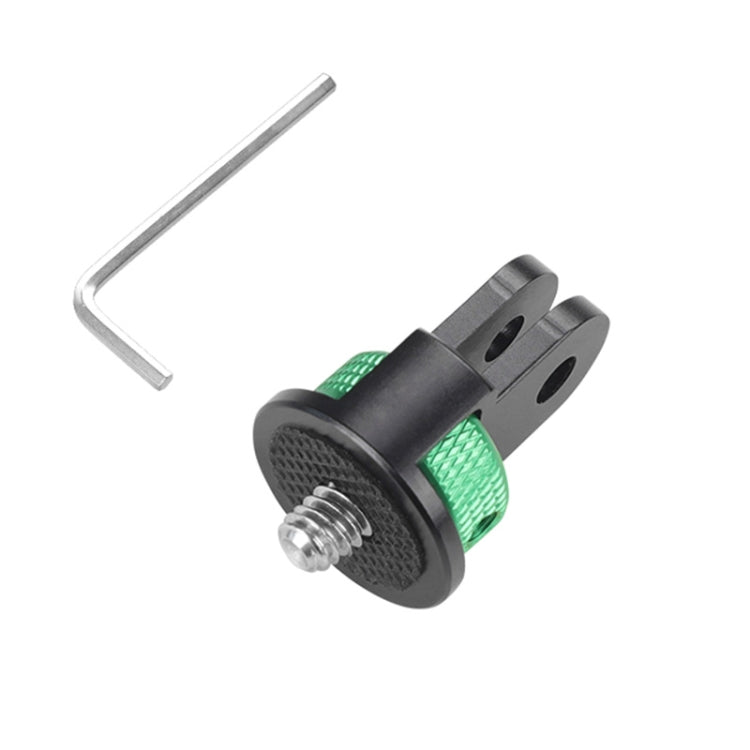 Adjustable Metal Action Camera Adapter with 1/4 inch Screw (Green Black)