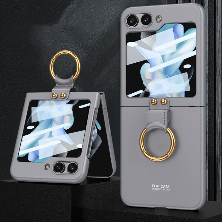 GKK Ultra-thin PC Full Coverage Phone Case for Samsung Galaxy Z Flip5 - Grey