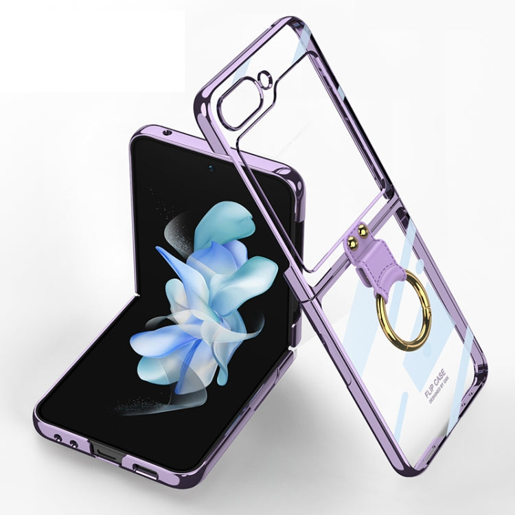 Purple GKK Electroplating Phone Case with Ring for Samsung Galaxy Z Flip5