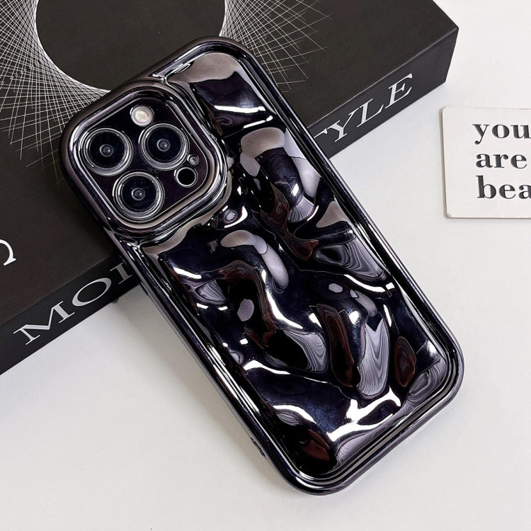 Electroplating Meteorite Texture TPU Phone Case for iPhone 12 Pro Max (Black)