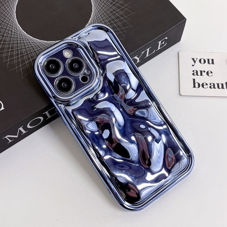 Blue Electroplating Meteorite Texture TPU Phone Case for iPhone X / XS