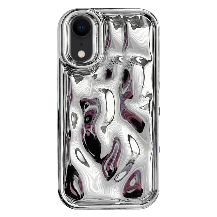 Silver Electroplated Meteorite Texture TPU Phone Case for iPhone XR