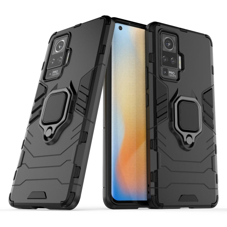 Vivo X50 Pro Black Protective Case with Ring Holder