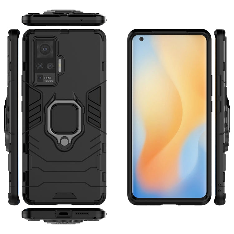 Vivo X50 Pro Black Protective Case with Ring Holder