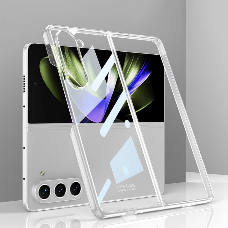 Samsung Galaxy Z Fold5 GKK Phantom Electroplating Full Coverage Phone Case in White