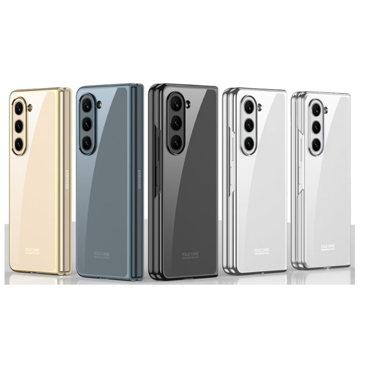 Samsung Galaxy Z Fold5 GKK Phantom Electroplating Full Coverage Phone Case in White