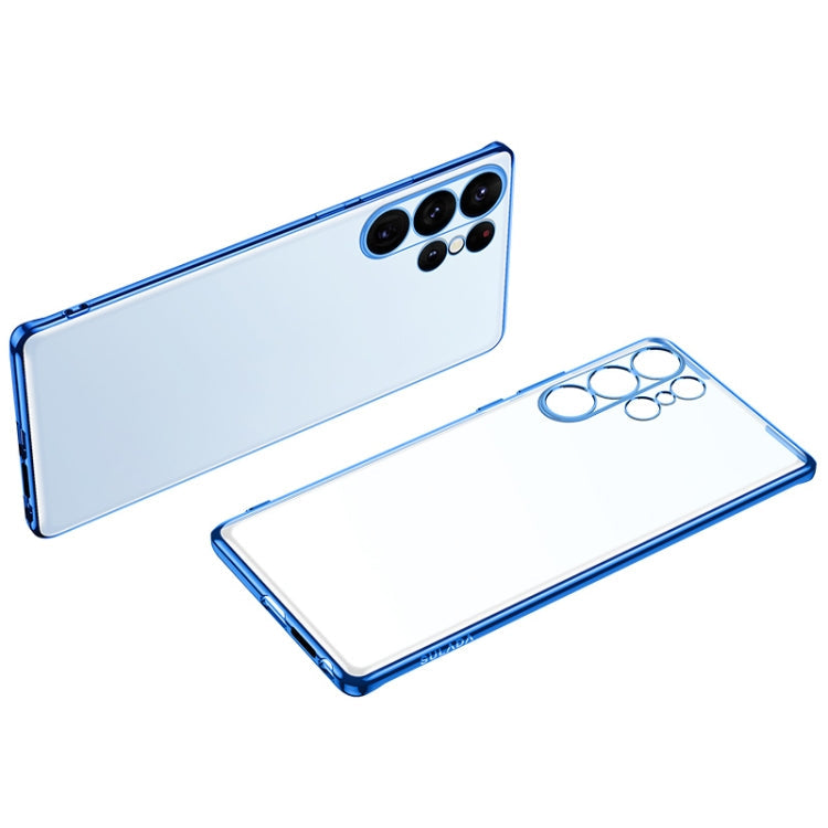 Samsung Galaxy S23 Ultra 5G SULADA Electroplating Frosted TPU Phone Case in Blue