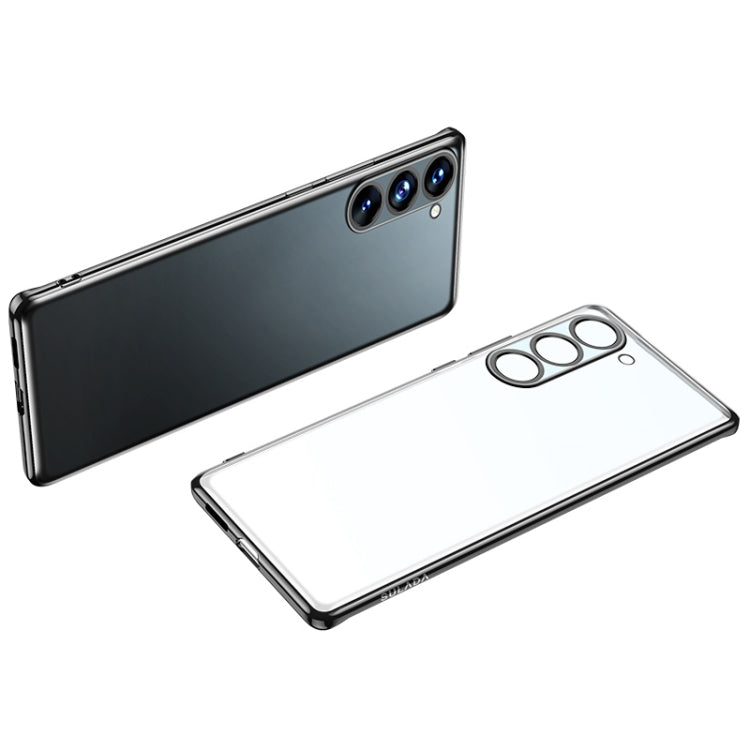 SULADA Electroplating Frosted TPU Phone Case for Samsung Galaxy S23+ 5G (Black)