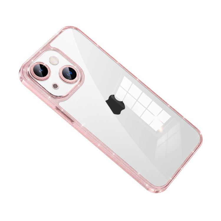 SULADA Glittery Pink TPU + Tempered Glass Phone Case for iPhone 14 Plus