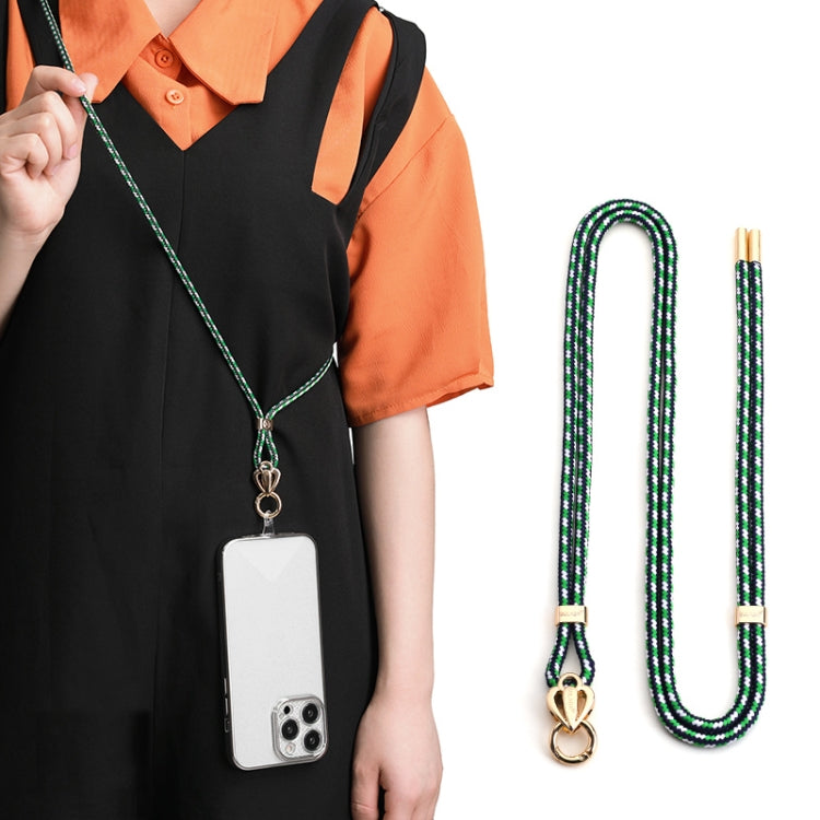 Universal Green Black Mobile Phone Love Lanyard with Adjustable Length
