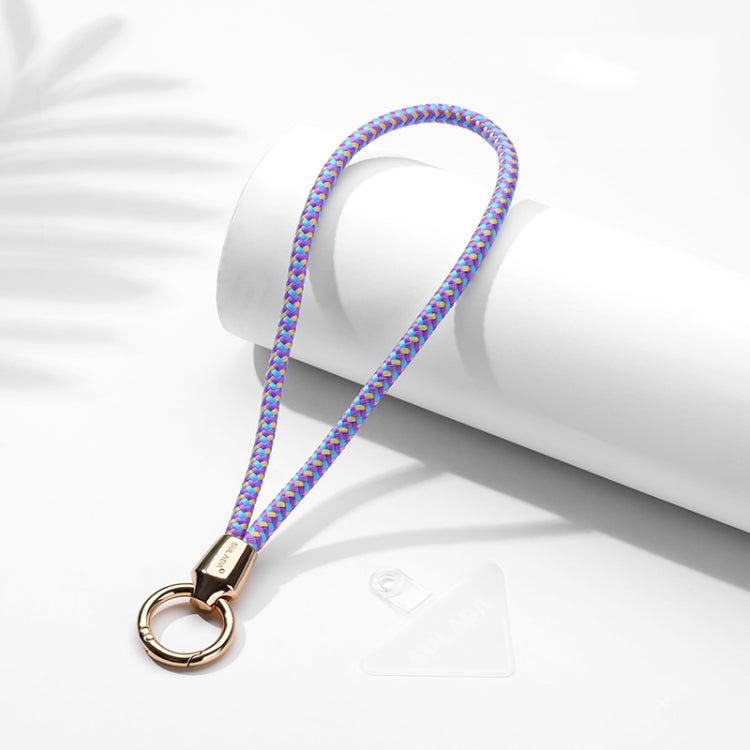 Universal Mobile Phone Wrist Lanyard with Adjustable Length and Secure Buckle (Purple Braid)
