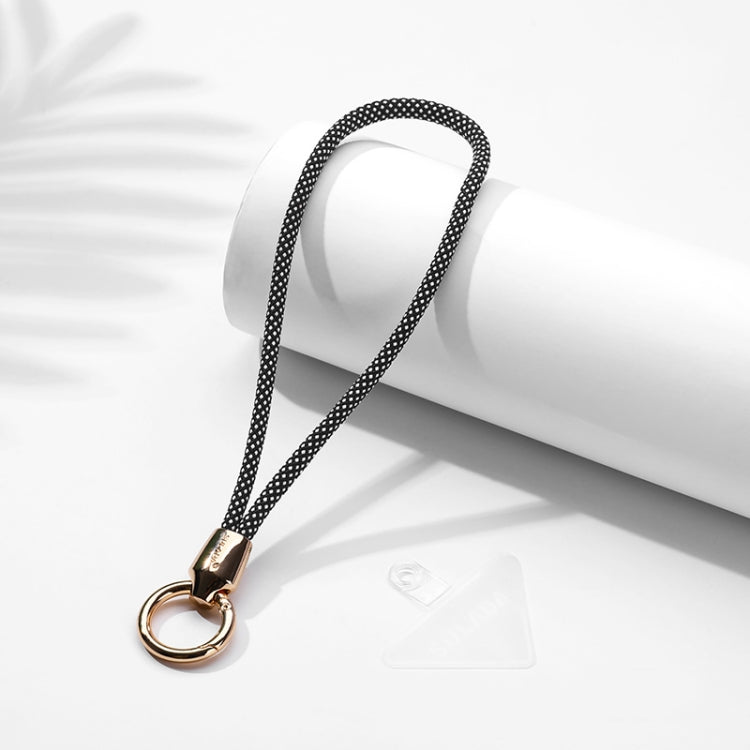 SULADA Black and White Mobile Phone Wrist Lanyard with Universal Multifunctionality
