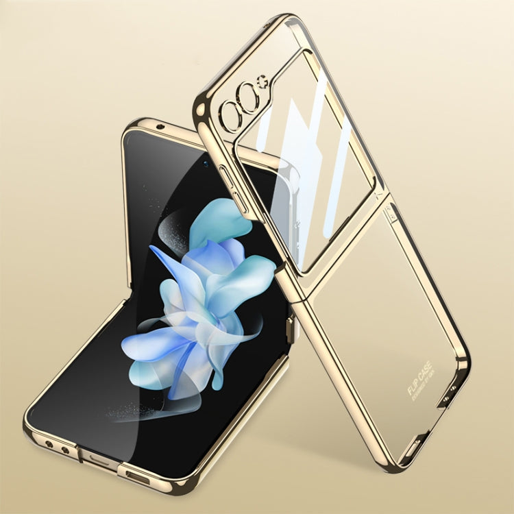 Elegant Gold Electroplated Full Coverage Phone Case for Samsung Galaxy Z Flip5 G