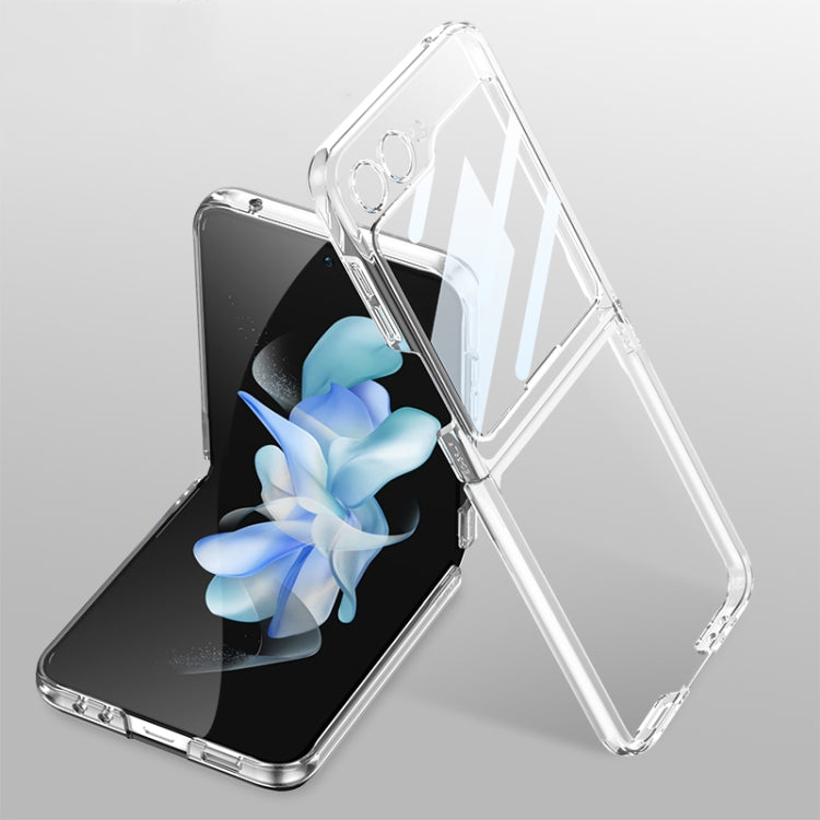 GKK Integrated Electroplating Full Coverage Phone Case for Samsung Galaxy Z Flip5 G (Transparent)