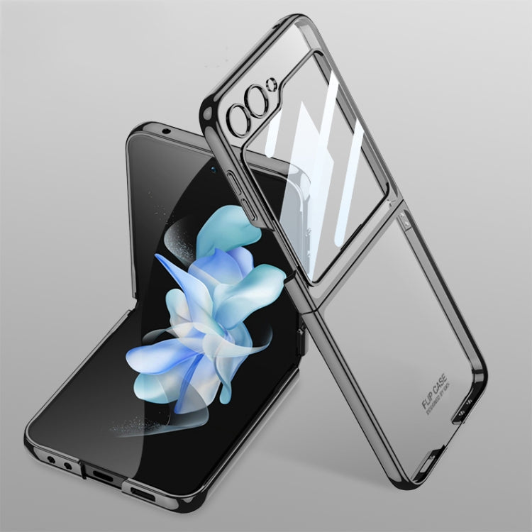 GKK Electroplated Full Coverage Phone Case for Samsung Galaxy Z Flip5 G (Black)