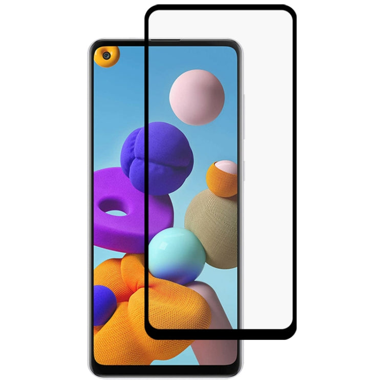 Samsung Galaxy A21s Full Screen Tempered Glass Film (Black)
