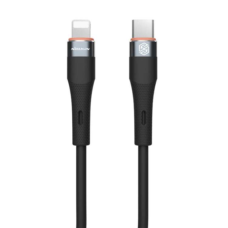 Nillkin 1.2m Black Silicone USB-C to 8 Pin Data Cable