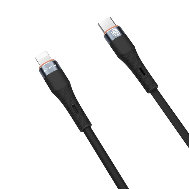 Nillkin 1.2m Black Silicone USB-C to 8 Pin Data Cable