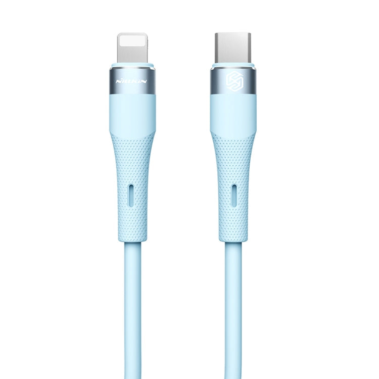 Nillkin 2.4A USB-C to 8 Pin Silicone Data Cable, 1.2m Length (Blue)