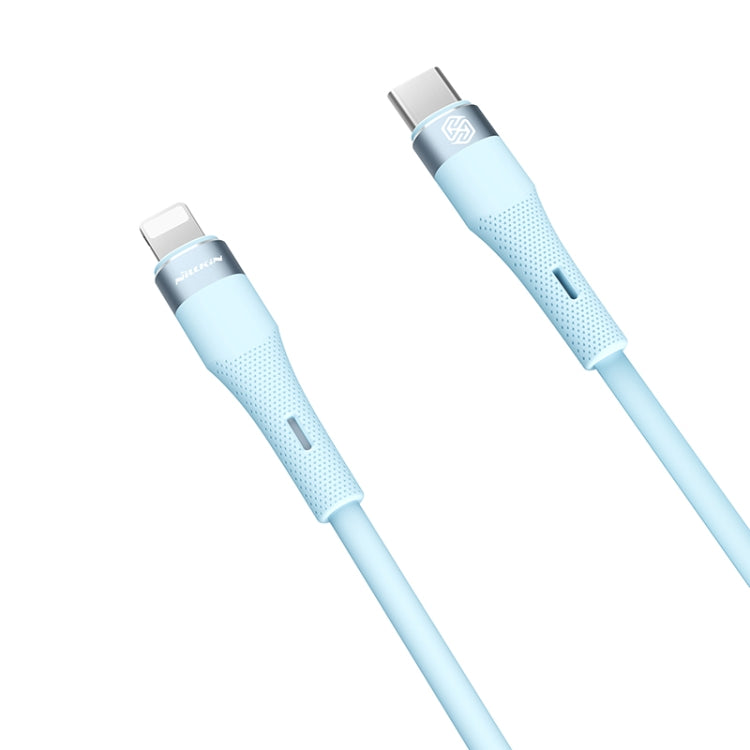 Nillkin 2.4A USB-C to 8 Pin Silicone Data Cable, 1.2m Length (Blue)
