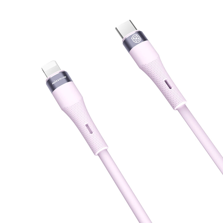 Nillkin 2.4A USB-C to 8 Pin Silicone Data Cable, 1.2m Length (Purple)