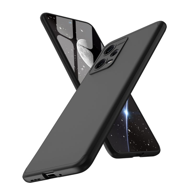 GKK Three Stage Splicing Full Coverage PC Phone Case for Xiaomi Redmi Note 12 5G (Black)
