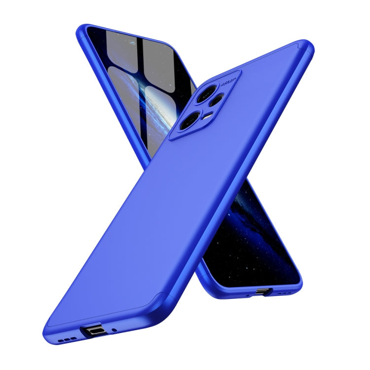 GKK Three Stage Splicing Full Coverage Phone Case for Xiaomi Redmi Note 12 5G Global (Blue)
