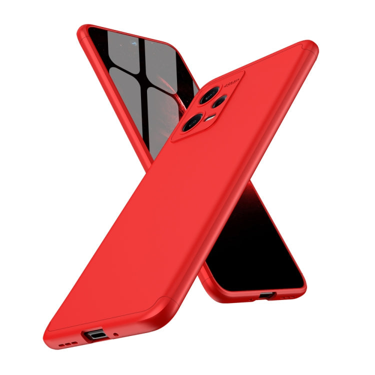 Xiaomi Redmi Note 12 5G Global GKK Three Stage Splicing Full Coverage PC Phone Case - Red