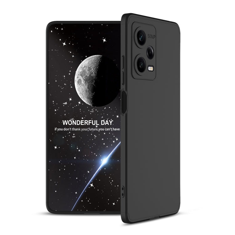 Xiaomi Redmi Note 12 Pro 5G GKK Three Stage Splicing Full Coverage PC Phone Case (Black)