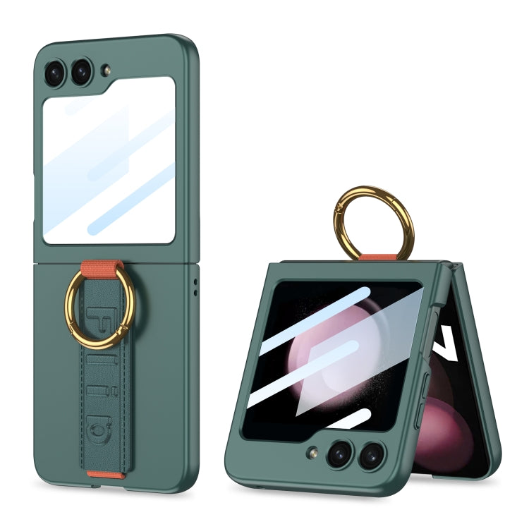 GKK Green Ultra-thin Shockproof Phone Case with Ring Wrist Strap for Samsung Galaxy Z Flip5