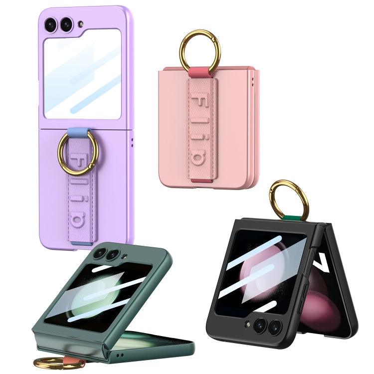GKK Green Ultra-thin Shockproof Phone Case with Ring Wrist Strap for Samsung Galaxy Z Flip5