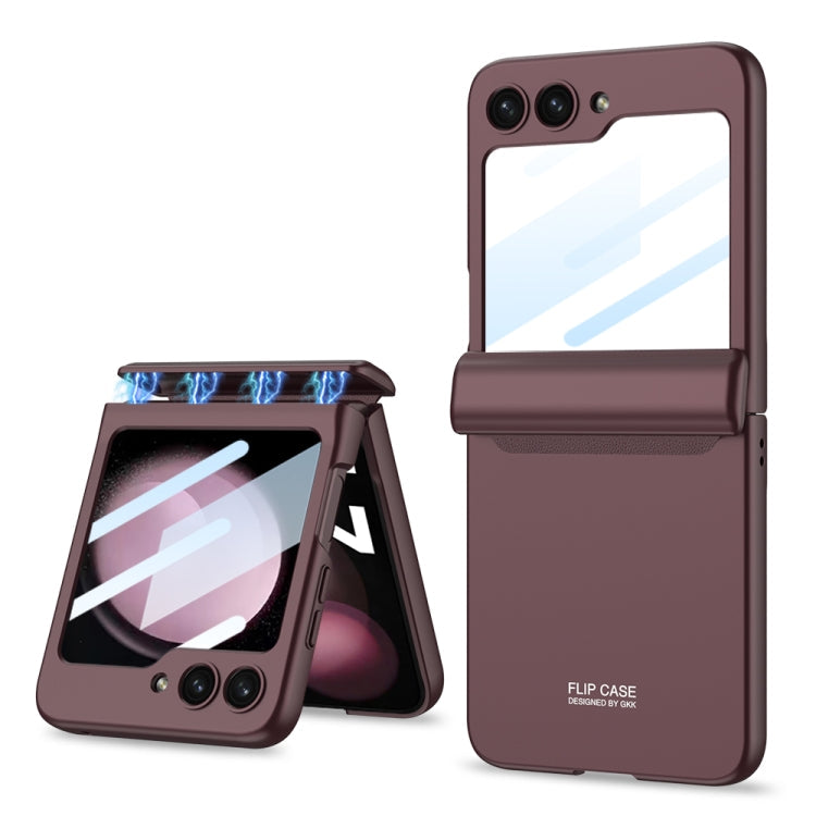 GKK Wine Red Magnetic Folding Phone Case for Samsung Galaxy Z Flip5 G