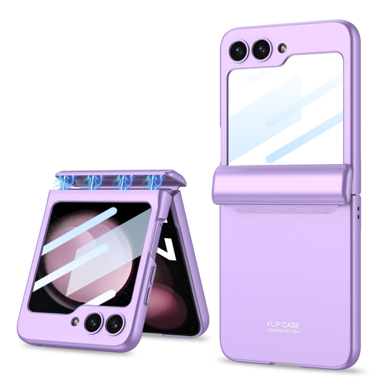 Purple Magnetic Folding Phone Case for Samsung Galaxy Z Flip5 G