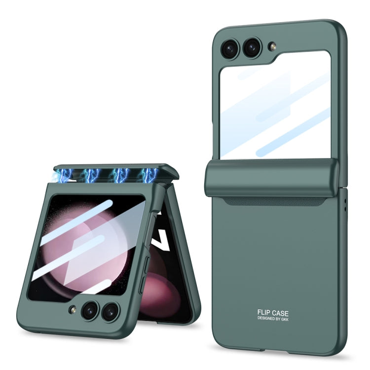 GKK Integrated Magnetic Full Coverage Folding Phone Case for Samsung Galaxy Z Flip5 G (Green)