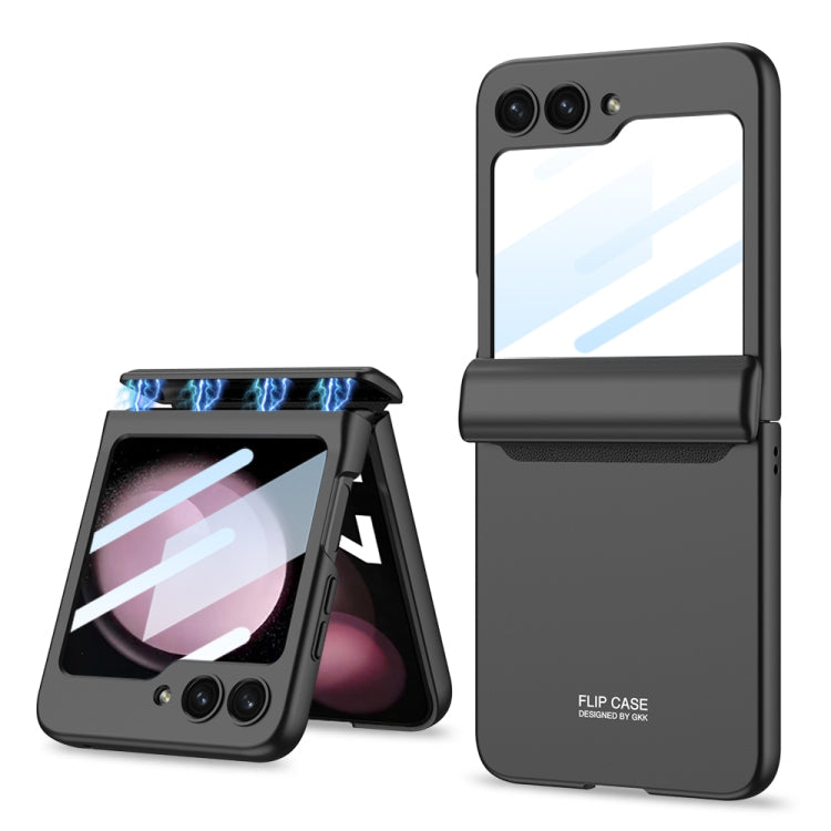 Integrated Magnetic Full Coverage Folding Phone Case for Samsung Galaxy Z Flip5 G (Black)