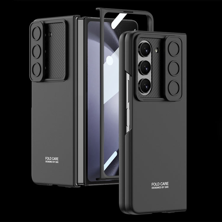 Samsung Galaxy Z Fold5 GKK Integrated Ultra-thin Sliding Camshield Flip Phone Case (Black)