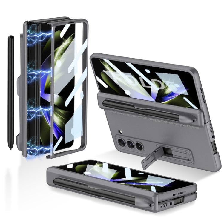 Samsung Galaxy Z Fold5 GKK Magnetic Phone Case with Pen Slots(Grey)