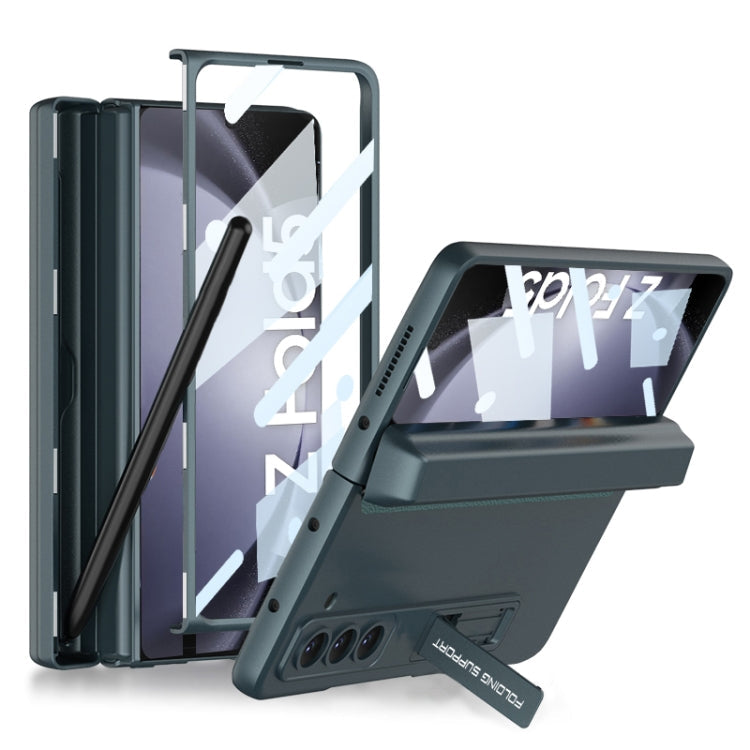 Samsung Galaxy Z Fold5 GKK Integrated Magnetic Full Coverage Phone Flip Case with Pen Box(Green)