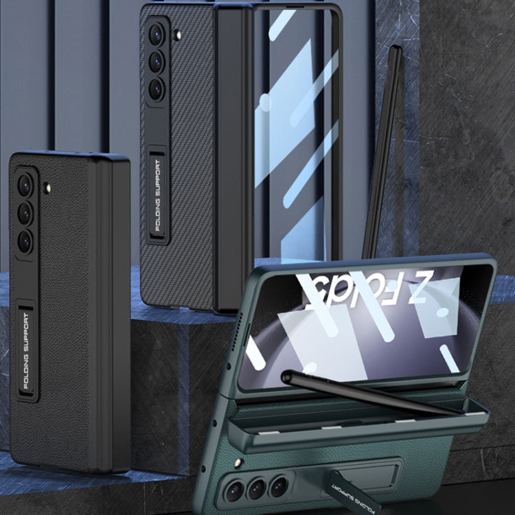 Samsung Galaxy Z Fold5 GKK Magnetic Flip Leather Phone Case - Wine Red