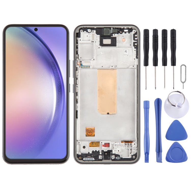 Samsung Galaxy A54 5G SM-A546 OLED Full Screen Replacement with Frame, No Fingerprint Support