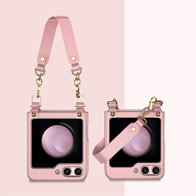 Pink Ultra-Thin Handbag Phone Case for Samsung Galaxy Z Flip5 GKK