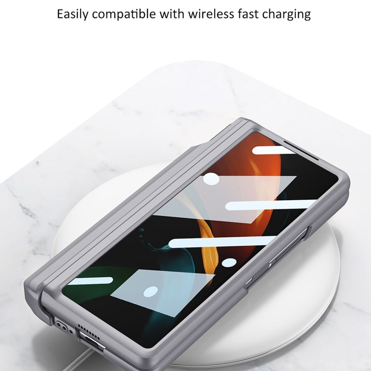 Samsung Galaxy Z Fold2 GKK Integrated Folding Battle Shell PC Phone Case with Pen Box (Grey)