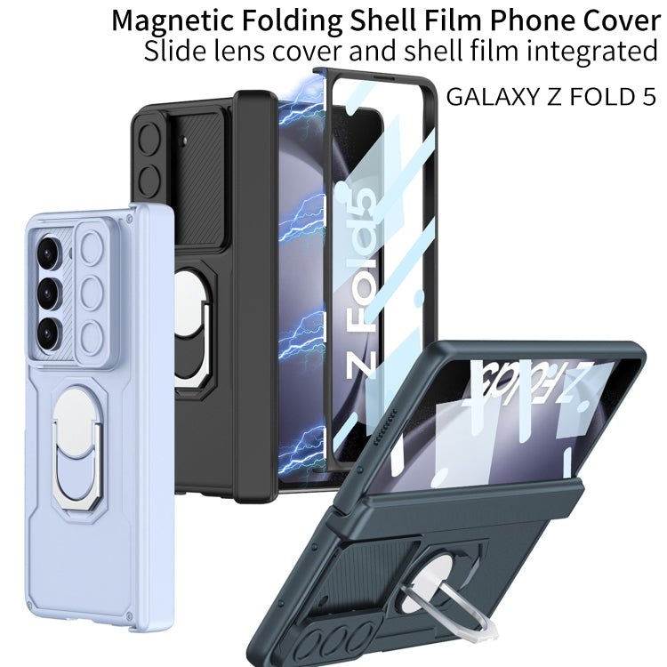Samsung Galaxy Z Fold5 GKK Integrated Folding Armored Shell PC Phone Case in Green