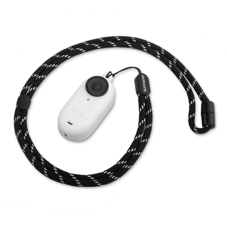 Insta360 Go 3 Sunnylife Camera Body Silicone Case with Lens Cap & Neck Strap (White)