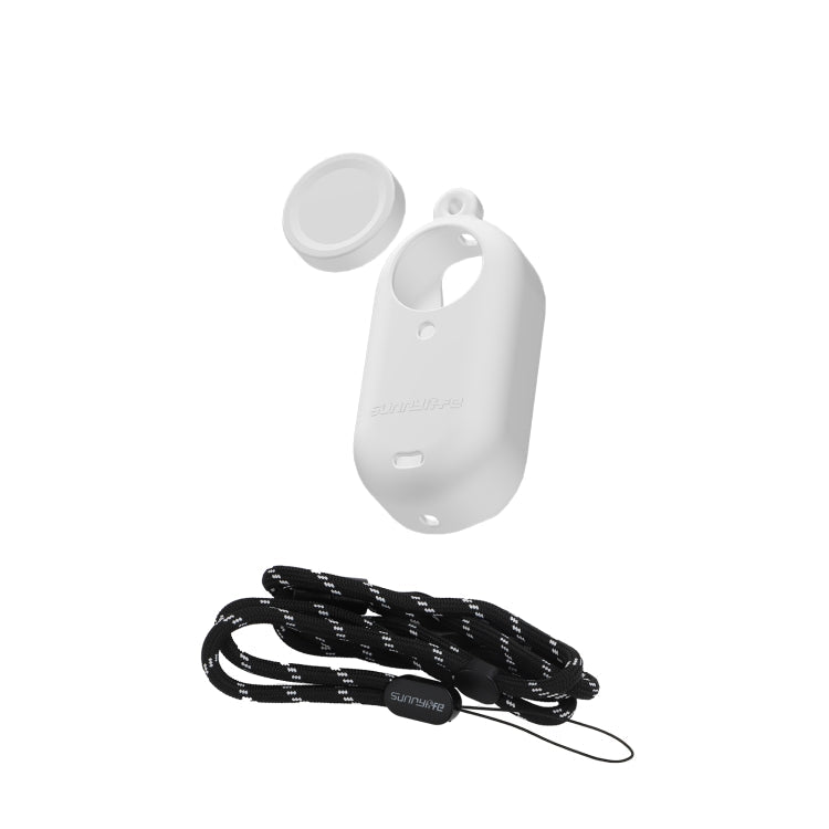 Insta360 Go 3 Sunnylife Camera Body Silicone Case with Lens Cap & Neck Strap (White)