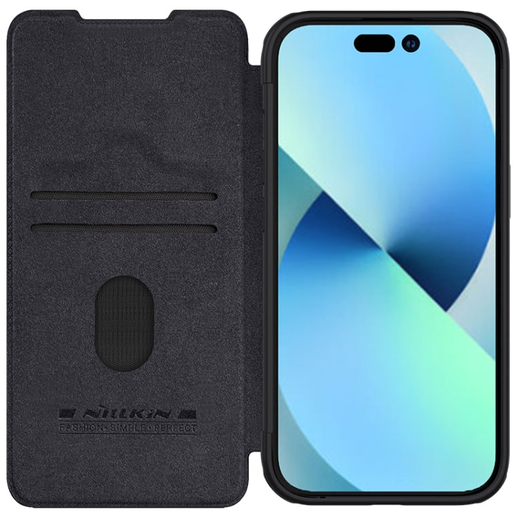 NILLKIN QIN Series Pro Leather Phone Case for iPhone 15 - Black